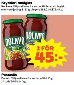 Coop Dolmio pastasås erbjuda