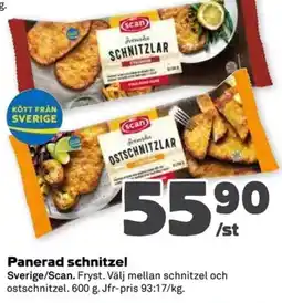 Coop Scan panerad schnitzel erbjuda