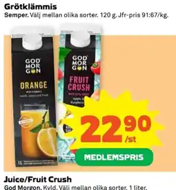 Coop God Morgen Juice/Fruit Crush erbjuda