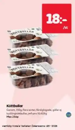 Hemköp Garant köttbullar erbjuda