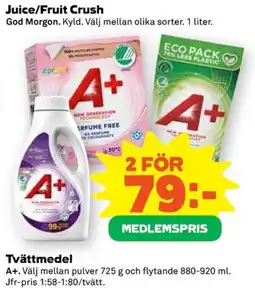 Coop A+ Tvättmedel erbjuda