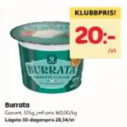Hemköp Garant burrata erbjuda