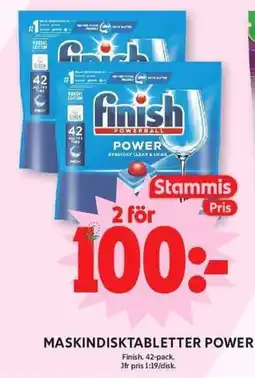 ICA Maxi Finish maskindisktabletter power erbjuda