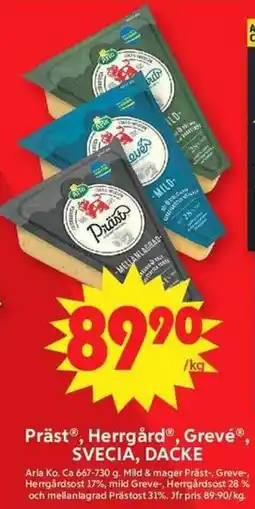 ICA Maxi Präst, Herrgård, Grevé, Svecia, Dacke erbjuda