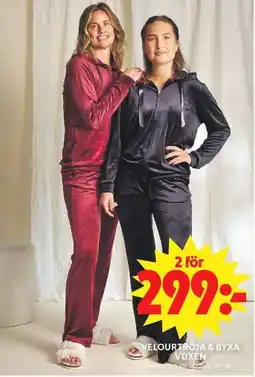 ICA Maxi mywear velourtröja & byxa vuxen erbjuda