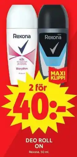 ICA Maxi Rexona deo roll on erbjuda