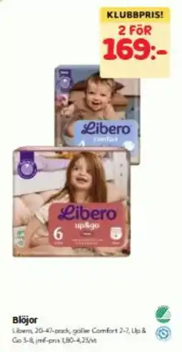Hemköp Libero blöjor erbjuda