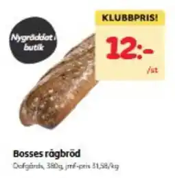 Hemköp Bosses rågbröd erbjuda