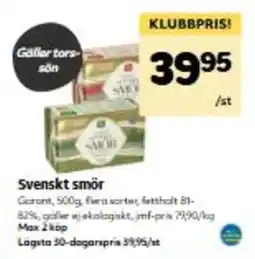 Hemköp Garant smör erbjuda