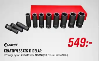 AmPro kraftlyssats 11 delar
