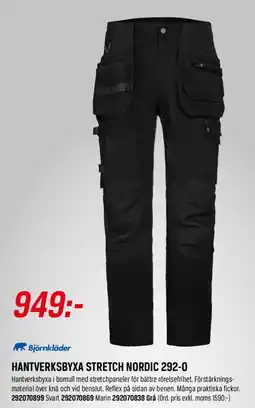 Tools Björnkläder Hantverksbyxa Stretch Nordic 292-0 erbjuda