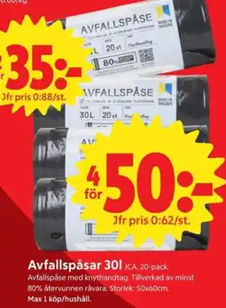 ICA Nära Ica avfallspåsar 30l erbjuda