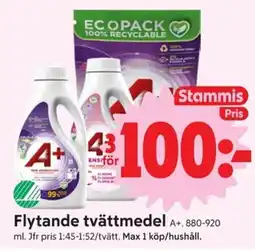 ICA Nära A+ flytande tvättmedel erbjuda