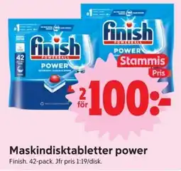 ICA Nära Finish maskindisktabletter power erbjuda