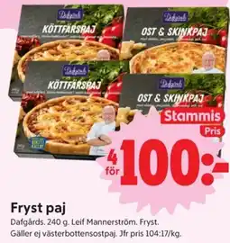 ICA Nära Dafgårds fryst paj erbjuda