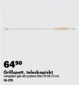 Biltema Grillspett, teleskopiskt erbjuda
