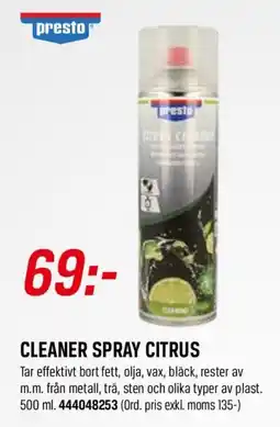 Tools Presto cleaner spray citrus erbjuda