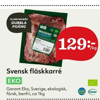 Hemköp Svensk fläskkarré erbjuda