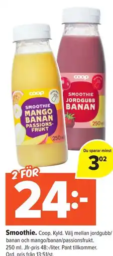 Coop Extra Smoothie erbjuda