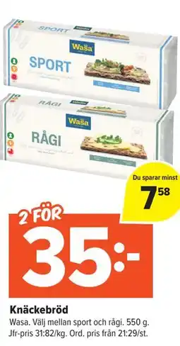 Coop Extra Knäckebröd erbjuda