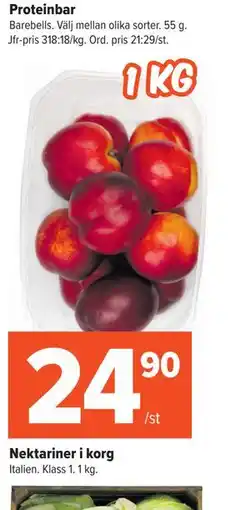 Coop Extra Nektariner i korg erbjuda