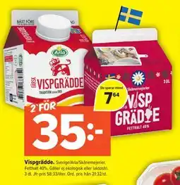 Coop Extra Vispgrädde erbjuda