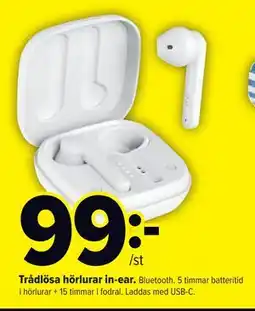 Coop Extra Trådlösa hörlurar in-ear erbjuda