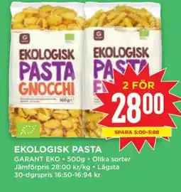 Willys Ekologisk pasta erbjuda