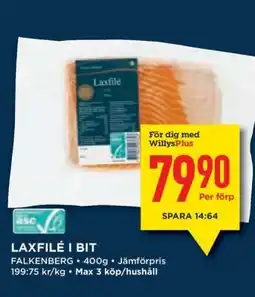Willys Laxfilé i bit erbjuda