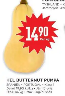 Willys HEL BUTTERNUT PUMPA erbjuda