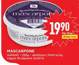 Willys MASCARPONE erbjuda