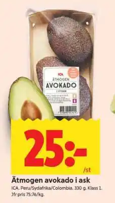 ICA Supermarket Ätmogen avokado i ask erbjuda