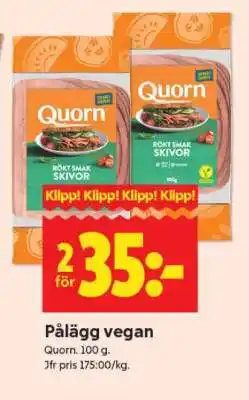 ICA Supermarket Pålägg vegan erbjuda