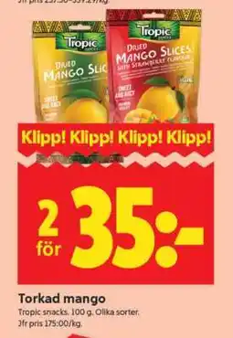 ICA Supermarket Torkad mango erbjuda