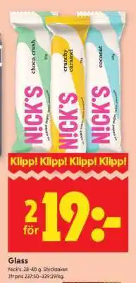 ICA Supermarket Nick's Glass erbjuda