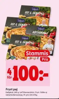 ICA Supermarket Fryst paj erbjuda