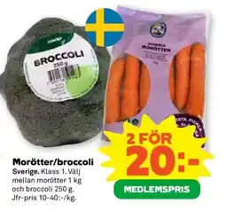Stora Coop MORÖTTER/BROCCOLI erbjuda