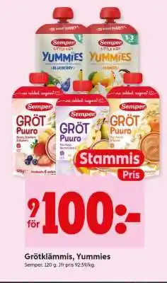ICA Supermarket Grötklämmis, Yummies erbjuda
