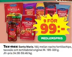 Coop TEX-MEX Santa Maria erbjuda