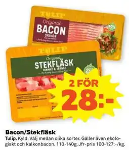 Coop BACON, STEKFLÄSK erbjuda