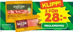 Stora Coop BACON, STEKFLÄSK erbjuda