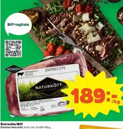 Coop Entrecôte/biff erbjuda