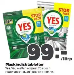 Coop MASKINDISKTABLETTER erbjuda
