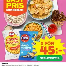 Coop OLW snacks erbjuda