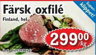 T-jarlen Färsk oxfilé erbjuda