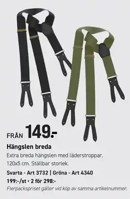 Engelsons Hängslen breda erbjuda