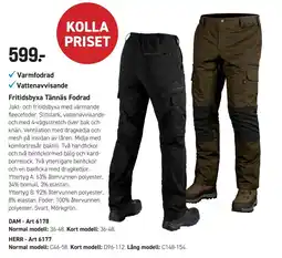 Engelsons Fritidsbyxa Tännäs Fodrad erbjuda