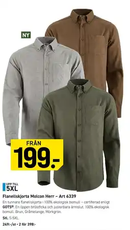 Engelsons Molcon flanellskjorta herr erbjuda