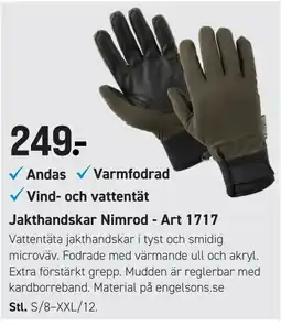 Engelsons Andas jakthandskar nimrod erbjuda