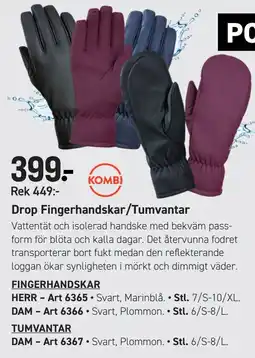 Engelsons Kombi Drop Fingerhandskar/Tumvantar erbjuda